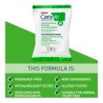 CeraVe Hydrating Makeup Removing Plant-Based 25 Ultra-Gentle Wipes | Cleanses Waterproof Mascara, Hydrates and Removes makeup | With 3 Essential Ceramides | Developped with Dermatologists - Image 4