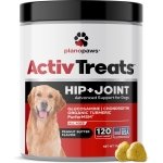 Glucosamine for Dogs Hip and Joint Supplement - Safe Joint Support for Dogs - Dog Joint Supplement with Glucosamine Chondroitin MSM Turmeric - 120 Joint Care Chews for Dogs ActivTreats