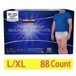 Kirkland Signature Men's Protective Underwear, Large/X-Large, 88-Pack Grey - Image 2