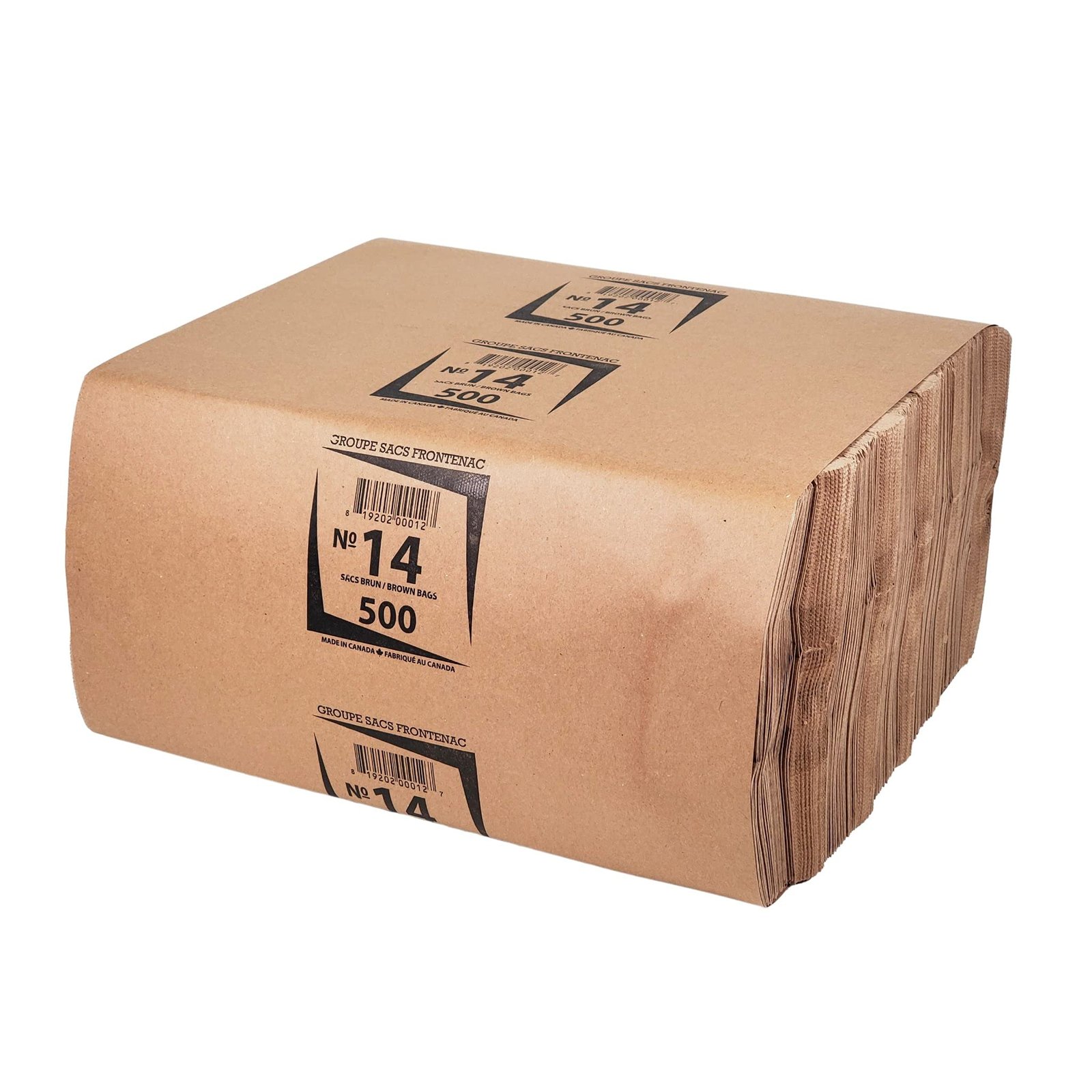 Paper Bags - Brown - #14, 7''3/4 X 4''3/4 X 14''13/16, case of 500