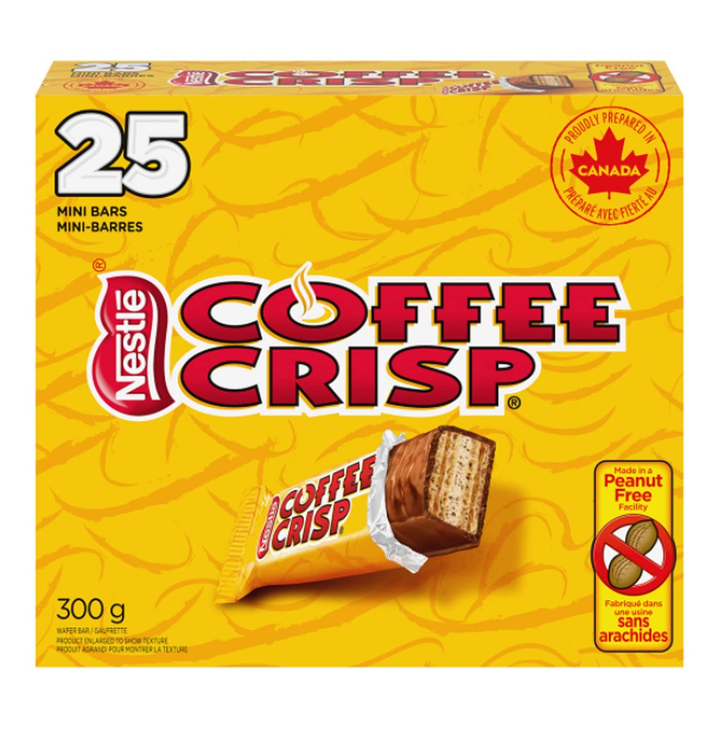 Coffee Crisp NESTLÉ Mini COFFEE CRISP Chocolate Bars, 25pcs, 300g