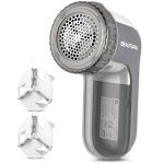 BEAUTURAL Lint Remover Fabric Shaver and Sweater Defuzzer with 2-Speeds, 2 Replaceable Stainless Steel Blades, Battery Operated