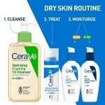CeraVe Oil Cleanser for Face, Hydrating Foaming Oil Face Cleanser with Squalene Oil, Hyaluronic Acid and Ceramides, for Dry to Very Dry Skin, Non-Greasy, Non-Comedogenic, Fragrance-Free, 562 mL - Image 3