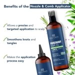 Botanic Hearth 100% Pure Rosemary Oil For Hair Infused With Biotin 6.7 Fl oz | Hair strengthening Treatment | Nourishing & Volumizing | With Jojoba Oil & Castor Oil | Non GMO Verified - Image 5