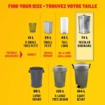 Glad Black Garbage Bags - Regular 74 Litres - 40 Trash Bags, Made in Canada of Global Components - Image 4