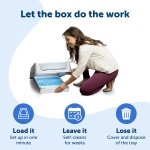PetSafe ScoopFree Automatic Self Cleaning Hooded Cat Litter Box - Ultra, Top-Entry - Purple or Taupe - Covered 2nd Generation - Includes Disposable Tray with Premium Blue Crystal Litter and Hood - Image 4