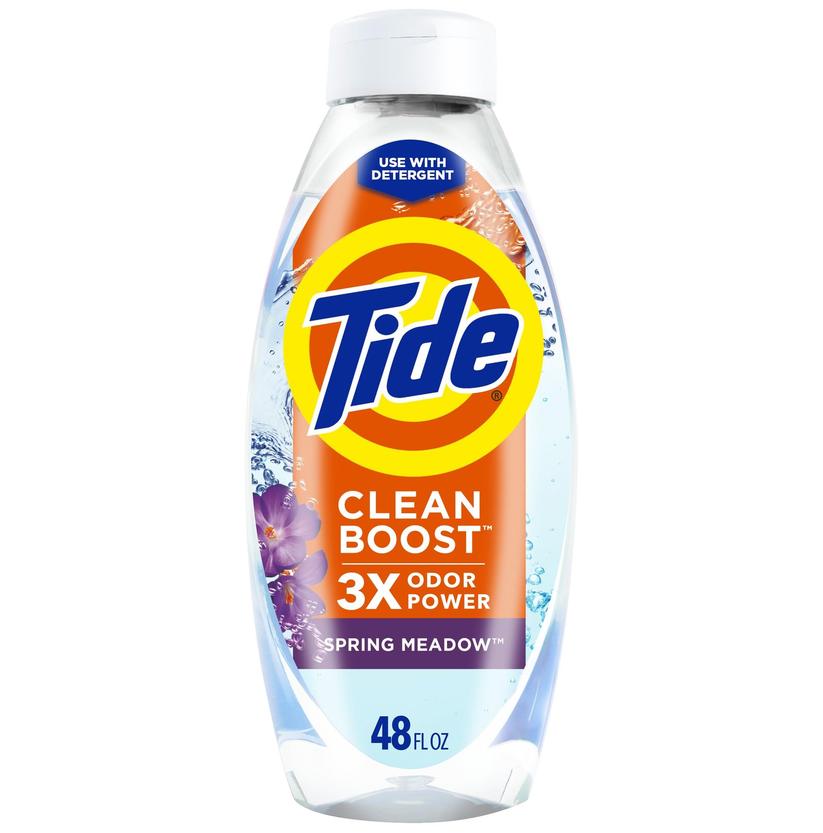 Version 1.0.0 Tide Clean Boost Fabric Rinse, Removes Odours and Residues, Safe on All Fabrics, Free of Dyes and Heavy Perfumes, Spring Meadow Scent, 1.43L - Image 1