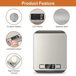 CROWNFUL Food Scale, 11lb Digital Kitchen Scales Weight Ounces and Grams for Cooking and Baking, 6 Units with Tare Function (Battery Included) - Image 7
