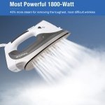 BEAUTURAL 1800-Watt Steam Iron with Digital LCD Screen, Double-Layer and Ceramic Coated Soleplate, 3-Way Auto-Off, 9 Preset Temperature and Steam Settings for Variable Fabric - Image 5
