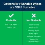 Cottonelle GentlePlus Flushable Wet Wipes with Aloe & Vitamin E, Adult Wet Wipes, 1 Refill Pack, 168 Total Wipes - Image 2
