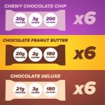 Pure Protein Bar Variety Pack (6 Chocolate Peanut Butter, 6 Chewy Chocolate Chip, 6 Chocolate Deluxe), (18 Count of 1.76 Oz Bars) from Pure Protein - Image 6