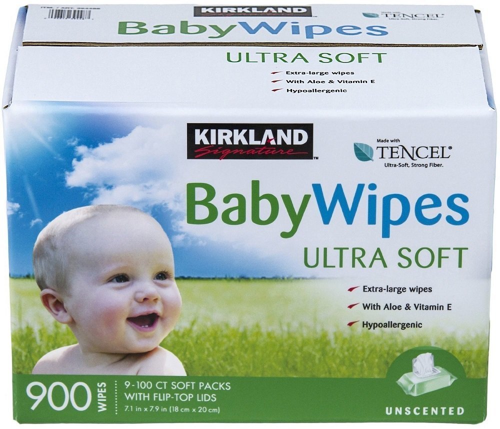 Kirkland Signature Baby Wipes Ultra Soft Unscented vPkVwp, 2 Box of 900 ct