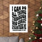Faith Culture - Philippians 4:13 Poster - Christian Wall Art - I Can Do All Things Decor - Image 3