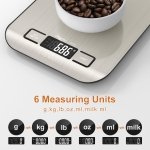 CROWNFUL Food Scale, 11lb Digital Kitchen Scales Weight Ounces and Grams for Cooking and Baking, 6 Units with Tare Function (Battery Included) - Image 9