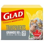 Glad Clear Garbage Bags - Large 90 Litres - 30 Trash Bags, Made in Canada of Global Components - Image 6
