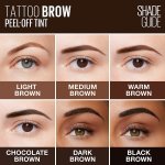 Maybelline New York Eyebrow Tint, With Tip Brush Applicator, Peel Off Formula, Tattoo Brow Longlasting Tint, Waterproof & Smudge Proof, Dark Brown, 4.9 ml - Image 5