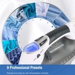 BEAUTURAL 1800-Watt Steam Iron with Digital LCD Screen, Double-Layer and Ceramic Coated Soleplate, 3-Way Auto-Off, 9 Preset Temperature and Steam Settings for Variable Fabric - Image 7