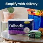 Cottonelle Ultra Comfort Toilet Paper, Strong Toilet Tissue, 12 Mega Rolls (12 Mega Rolls = 48 Regular Rolls), 244 Sheets per Roll, Packaging May Vary - Image 2