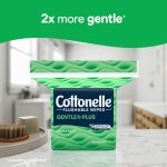 Cottonelle GentlePlus Flushable Wet Wipes with Aloe & Vitamin E, Adult Wet Wipes, 1 Refill Pack, 168 Total Wipes - Image 5