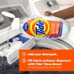 Tide Clean Boost Fabric Rinse, Removes Odours and Residues, Safe on All Fabrics, Free of Dyes and Heavy Perfumes, Spring Meadow Scent, 1.43L - Image 5