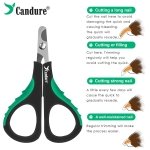 Candure Cat Nail Clippers Stainless Steel Cat Claw Trimmers for Rabbits,Guinea Pigs, Birds, Puppies, Kittens and Small Animals- Pet Nail Clippers for Professional and Home Use (Black) - Image 3