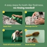 Earth Rated No-Rinse Dog Shampoo, Convenient Waterless Dog & Puppy Shampoo for Cleaning, Conditioning & Detangling, for All Coat Types, Refreshing White Tea & Basil Scent, 207 ml. - Image 5