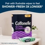 Cottonelle Ultra Comfort Toilet Paper, Strong Toilet Tissue, 12 Mega Rolls (12 Mega Rolls = 48 Regular Rolls), 244 Sheets per Roll, Packaging May Vary - Image 3