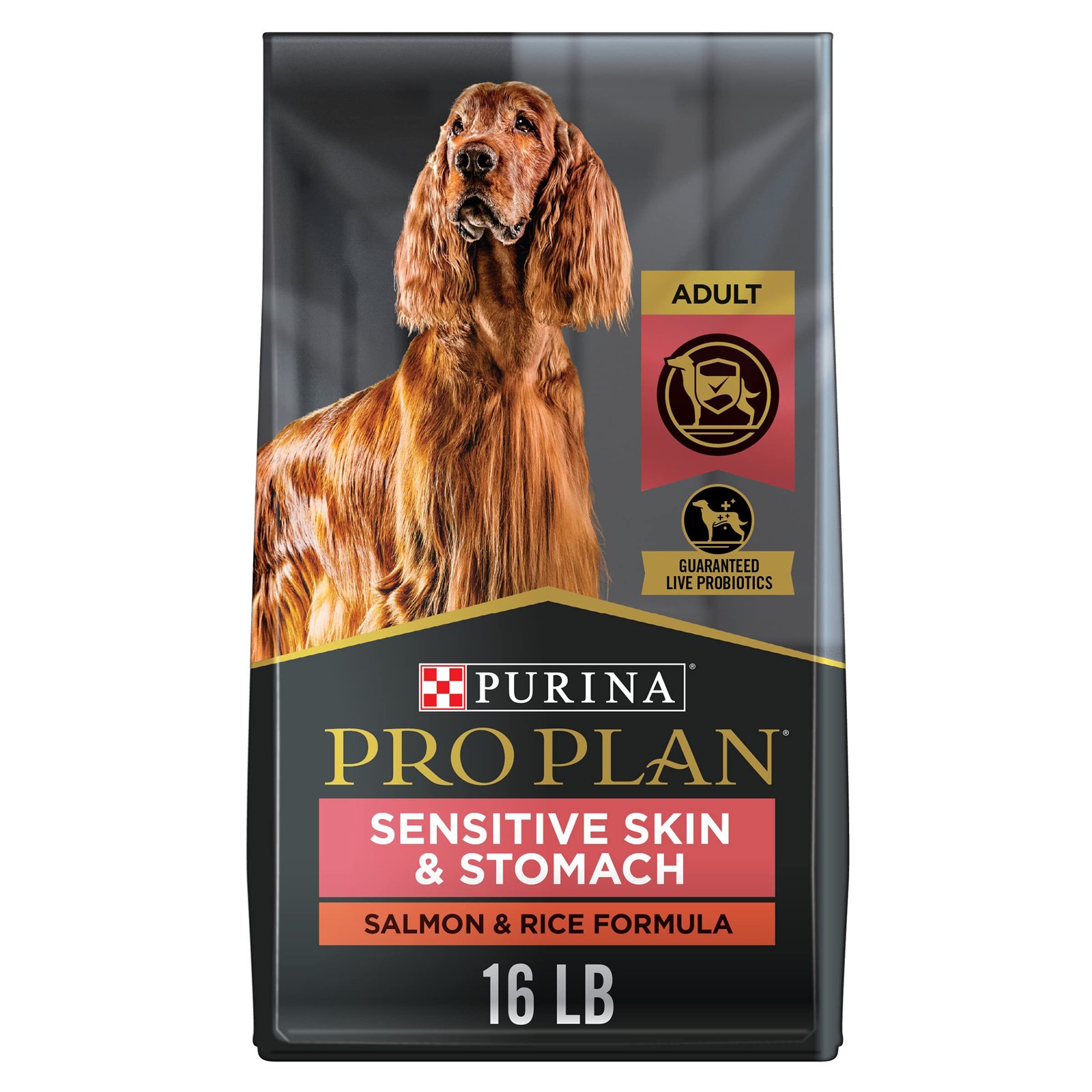 Pro Plan Dry Dog Food, Sensitive Skin & Stomach, Salmon & Rice, Brown, 7.26 kg (Pack of 1)