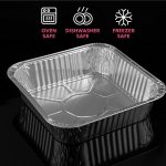 [40-Pack] - 8X8 Aluminum Baking Pan - Aluminum Pans Disposable Baking Foil Pans - 8-Inch Square Pans for Baking, Roasting & Food Prepping - Image 4