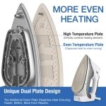 BEAUTURAL 1800-Watt Steam Iron with Digital LCD Screen, Double-Layer and Ceramic Coated Soleplate, 3-Way Auto-Off, 9 Preset Temperature and Steam Settings for Variable Fabric - Image 6
