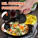 TrendPlain 16oz Oil Dispenser Bottle for Kitchen - 2 in 1 Olive Oil Dispenser and Oil Sprayer - 470ml Olive Oil Bottle - Oil Sprayer for Cooking, Kitchen, Salad, Barbecue Black - Image 5