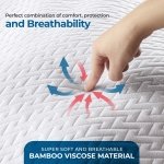 Utopia Bedding Waterproof Mattress Protector Queen Size, Viscose Made from Bamboo Fitted Style Mattress Cover, Breathable with Stretchable Pockets, Fits 17 Inches Deep - Image 5